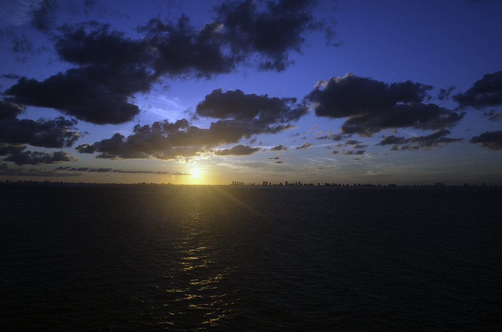 Port Everglades-Sunset over City