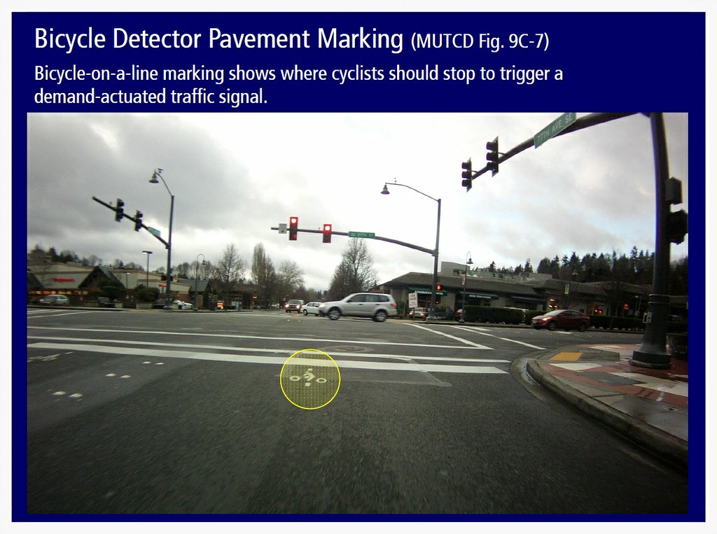 Bicycle Detector Pavement Marking for traffic signals, MUTCD Fig. 9C-7