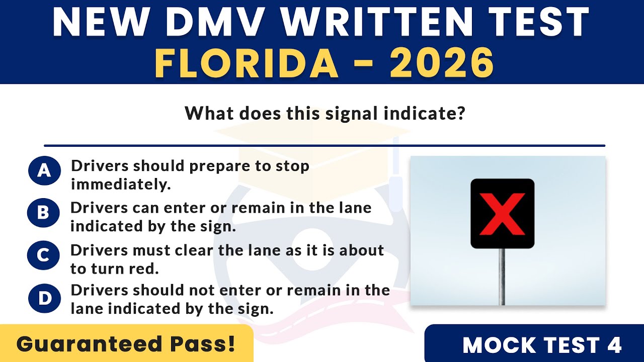 2026 FLORIDA DMV WRITTEN TEST | FL PERMIT EXAM PRACTICE | DMV HANDBOOK 2026