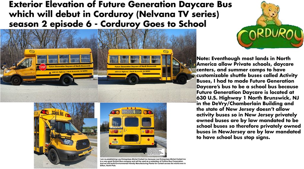 exterior elevation of the Future Generation Daycare bus