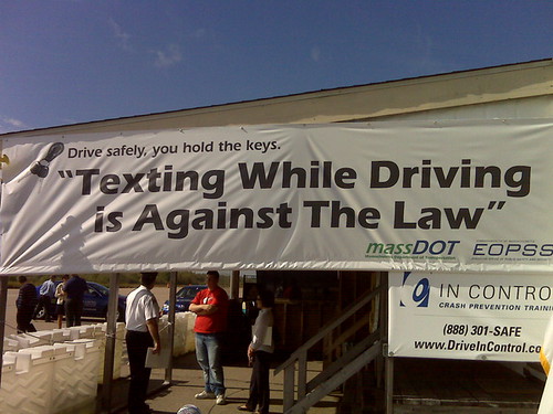 Safe Driving Law Banner, Weymouth, September 29, 2010